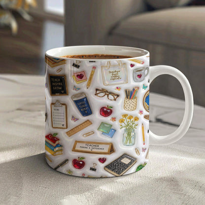 Teacher Ceramic Mug Teacher Fuel Coffee Repeat
