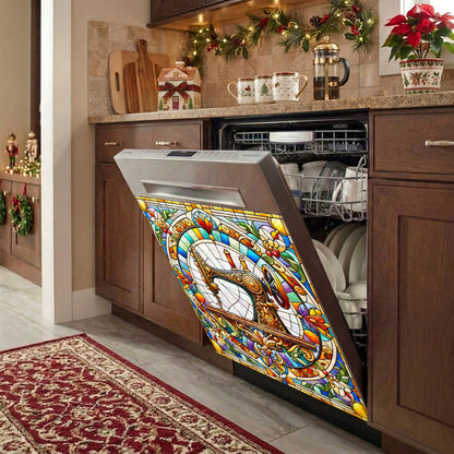 Sewing Magnetic Dishwasher Cover Vintage Stained Glass Sewing Grace