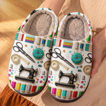 Sewing Tools Fleece Lined Slippers