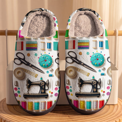 Sewing Tools Fleece Lined Slippers