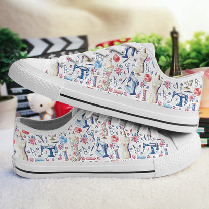 Sew Women's Low Top Shoes Stitched Memories