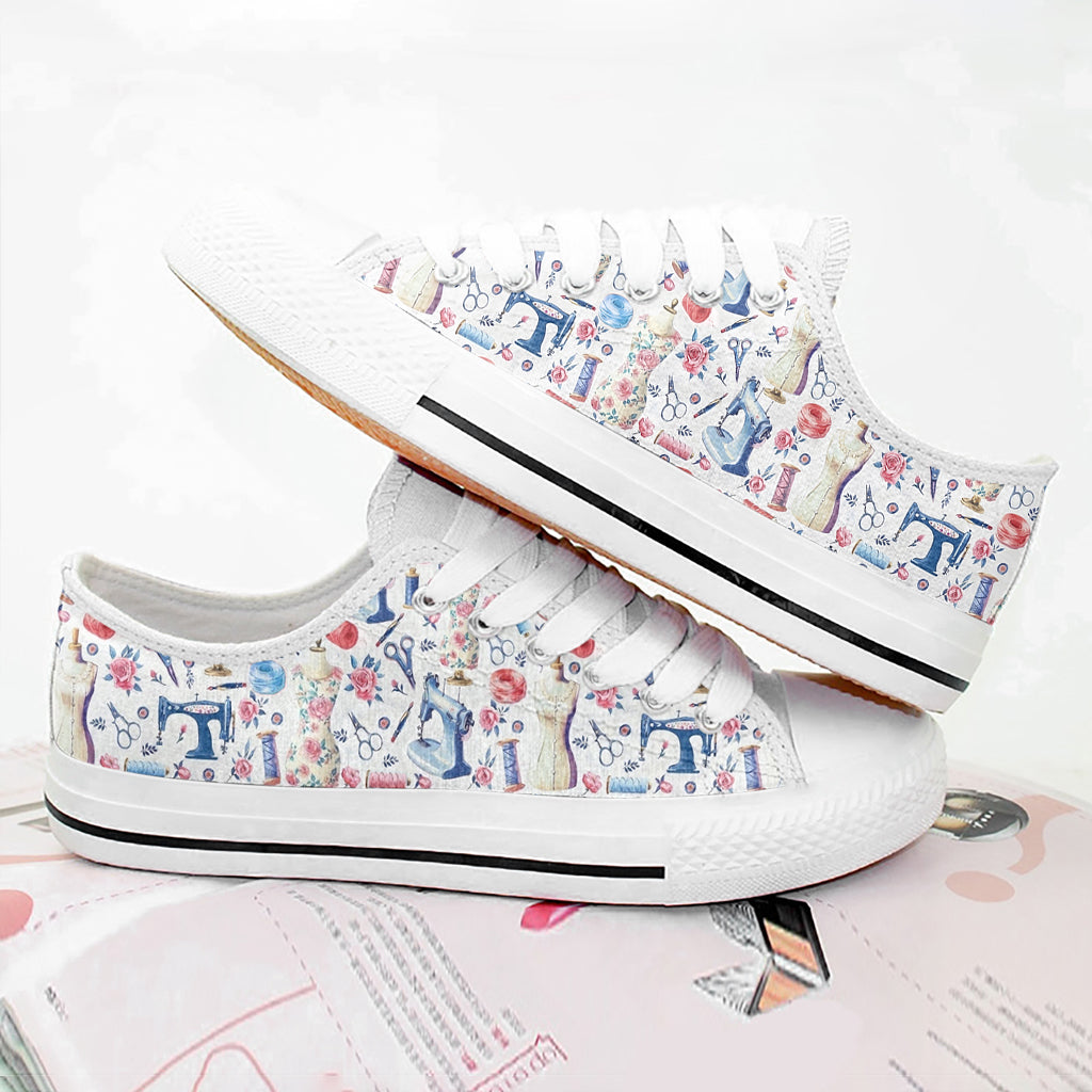 Sew Women's Low Top Shoes Stitched Memories