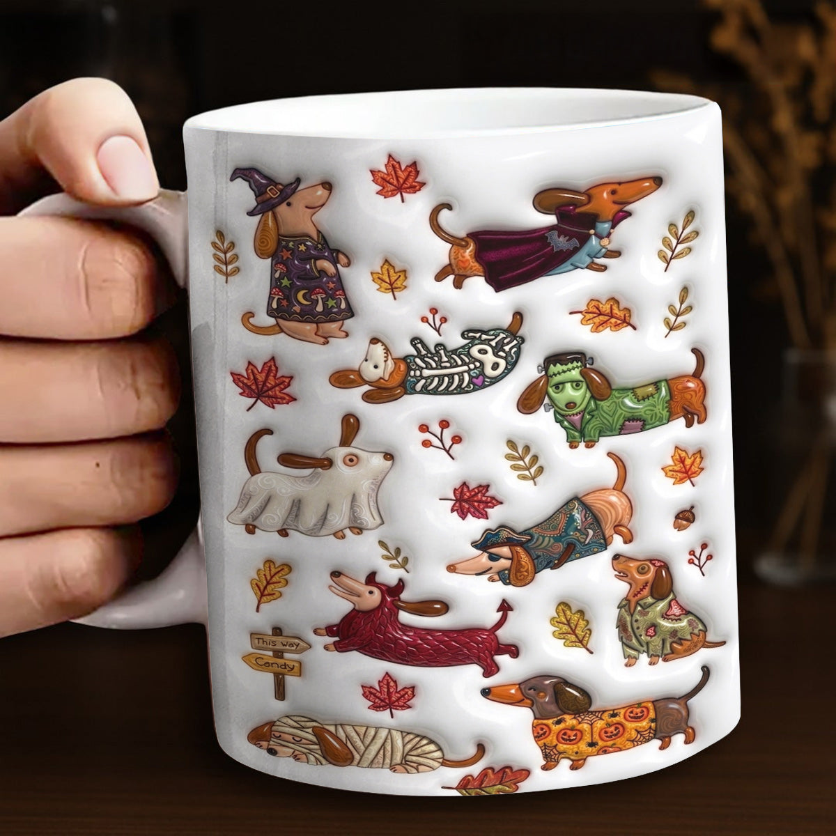 Howl-O-Ween Dachshund Ceramic Mug
