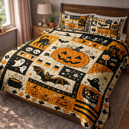 Halloween Quilted Blanket Vintage Halloween Haunt