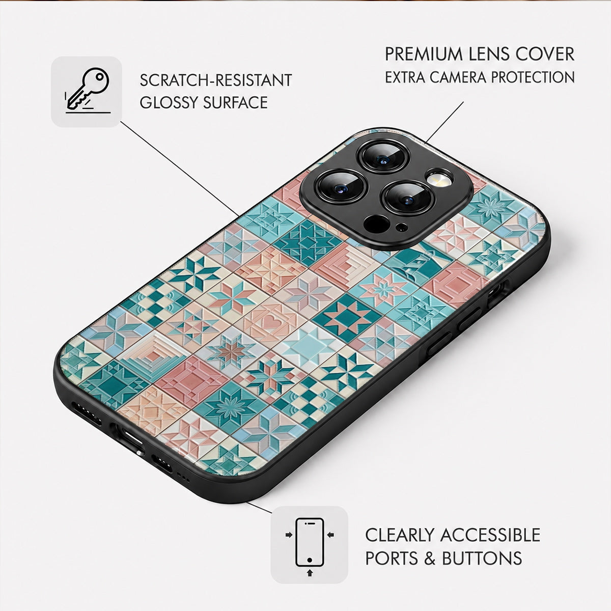 Ocean Breeze Patchwork Phone Case Patchwork By The Sea