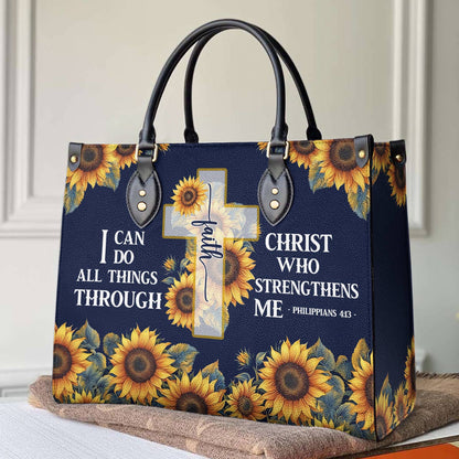 Faith Leather Bag Blessed Faith Sunflower