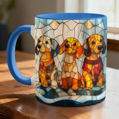 Cute Dachshunds Accent Mug