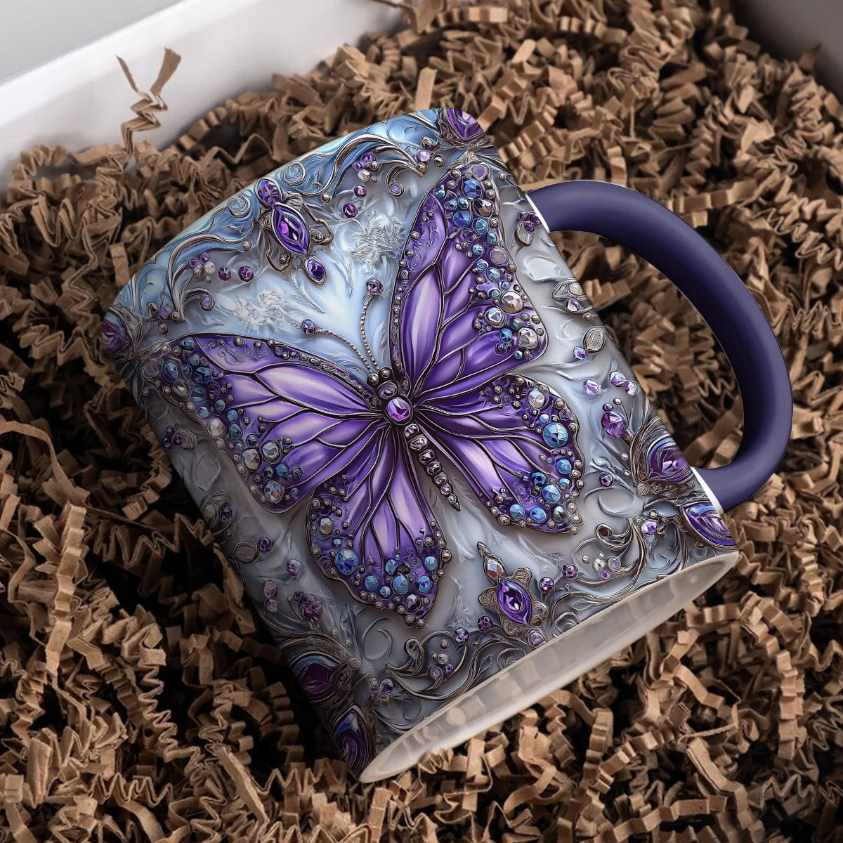 Beautiful Butterfly Accent Mug