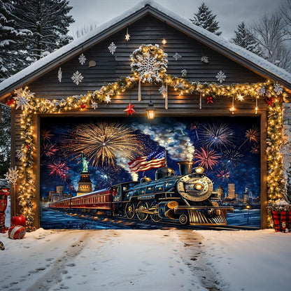 Patriotic Garage Door Banner - The Freedom Express
