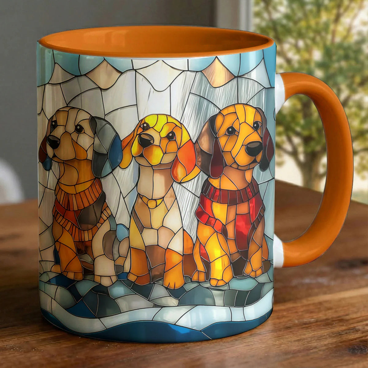 Cute Dachshunds Accent Mug