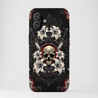 Gothic Leather Phone Case The Vow Skull