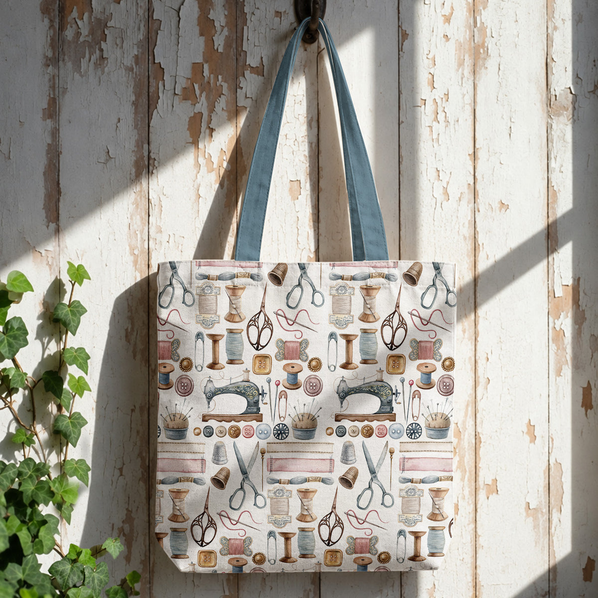 Sewing Lover Canvas Tote Bag Quilting Essentials