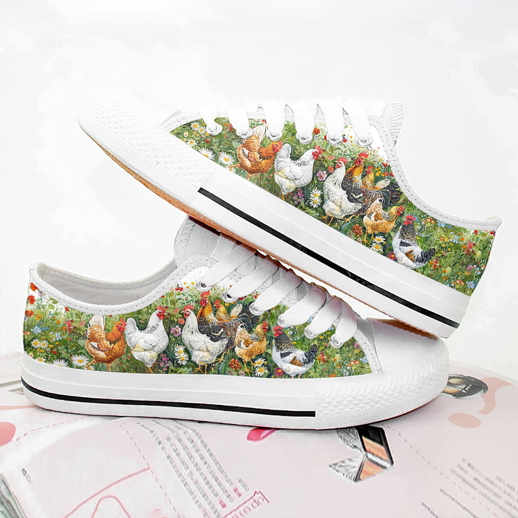 Chicken Women's Low Top Shoes Elegant Chicken