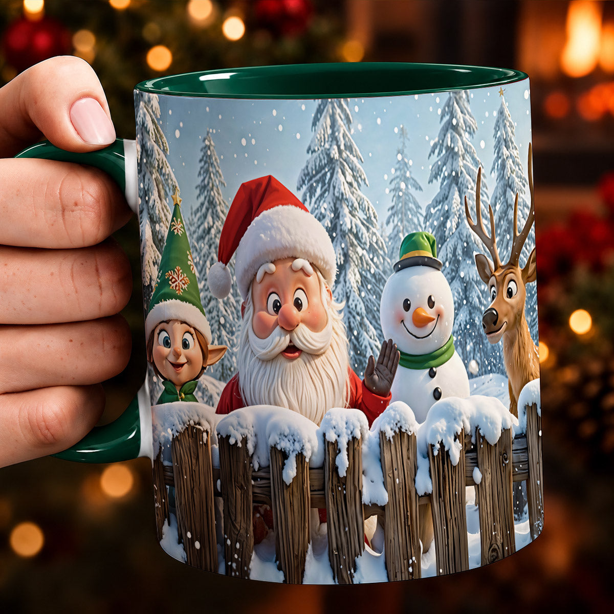 Christmas Ceramic Accent Mug Santa’s Jolly Crew