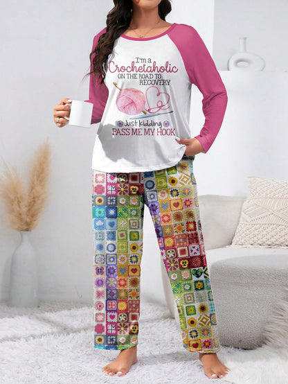 Crochet Lover Raglan Lounge Pajamas Crochetaholic
