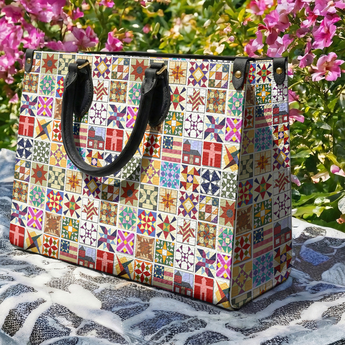 Sewing Lover Leather Handbag Quilt Blocks
