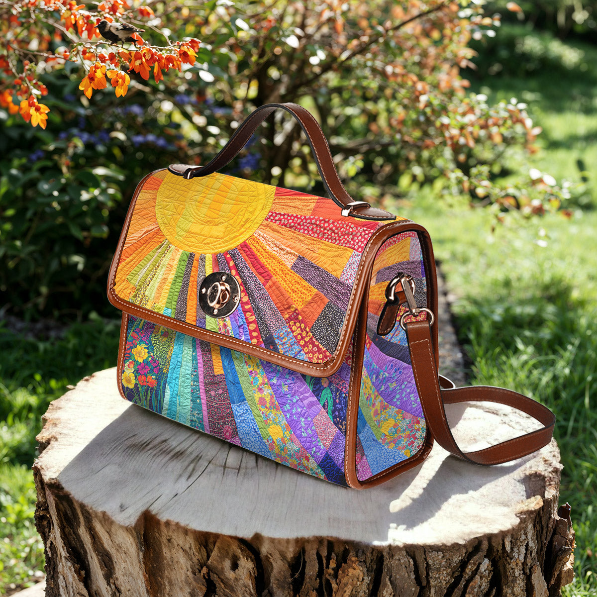 Hippie Satchel Handbag Cheerful Sunshine
