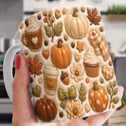 Cozy Fall Favorites Pumpkin Ceramic Mug