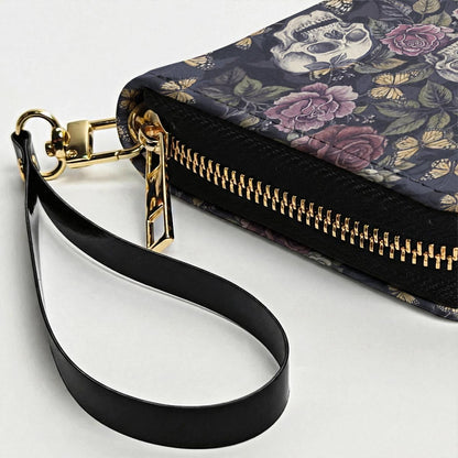 Skull Leather Wallet Eternal Bloom