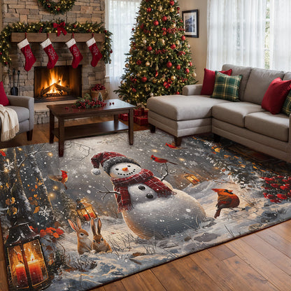 Christmas Area Rug Christmas in the Quiet Woods Winter Blessings