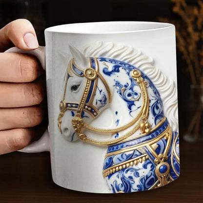 Horse Ceramic Mug Royal Delft Stallion