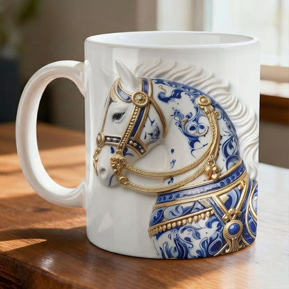 Horse Ceramic Mug Royal Delft Stallion