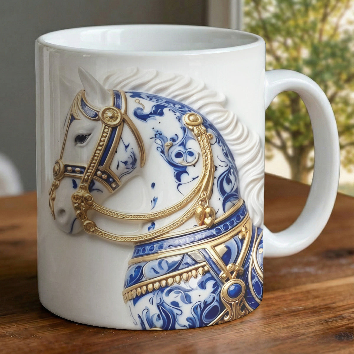 Horse Ceramic Mug Royal Delft Stallion