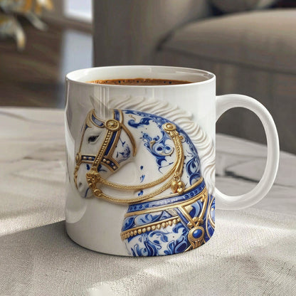 Horse Ceramic Mug Royal Delft Stallion