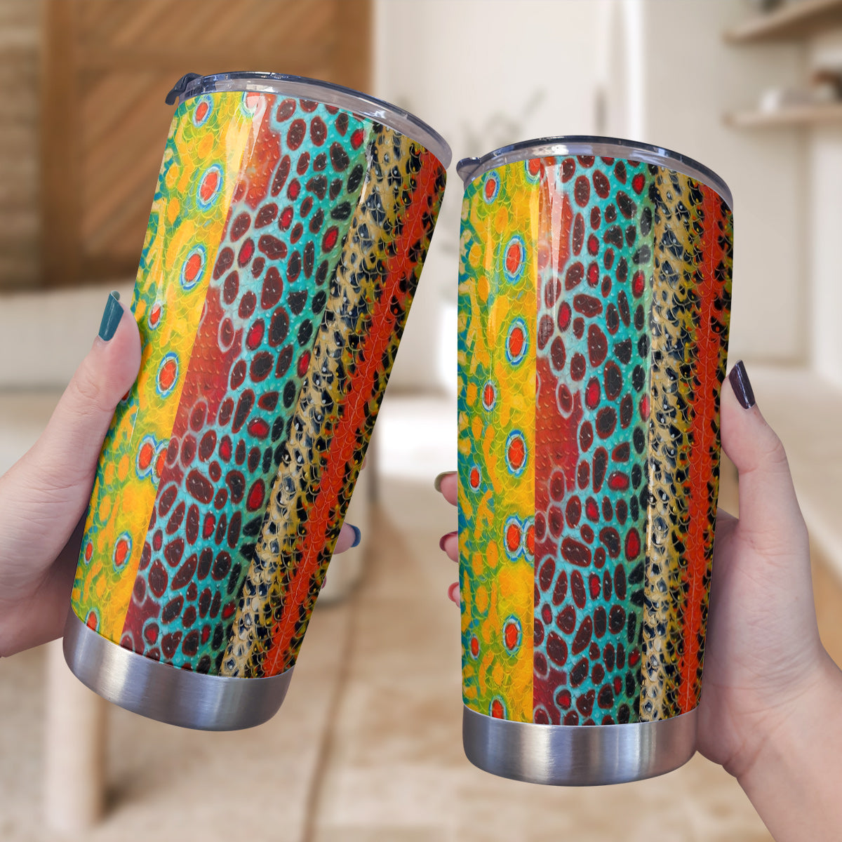 Fishing 20 oz Tumbler Trout Scales