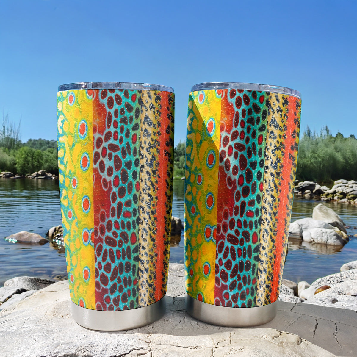 Fishing 20 oz Tumbler Trout Scales