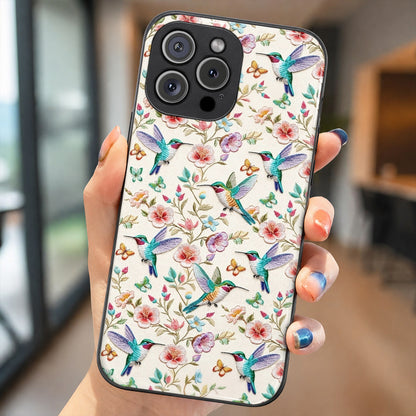 Nature Garden Lovers Phone Case Hummingbird Floral Garden Grace