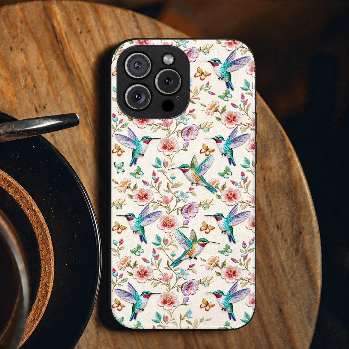Nature Garden Lovers Phone Case Hummingbird Floral Garden Grace