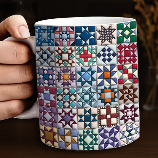 Sewing Lover 11Oz Mug Traditional Quilt Blocks