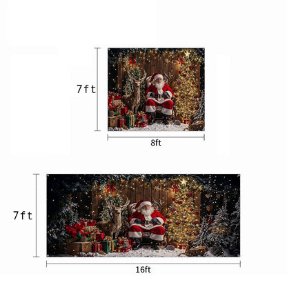 Christmas Garage Door Banner Decoration -  Sparkling Reindeer Gift Magic