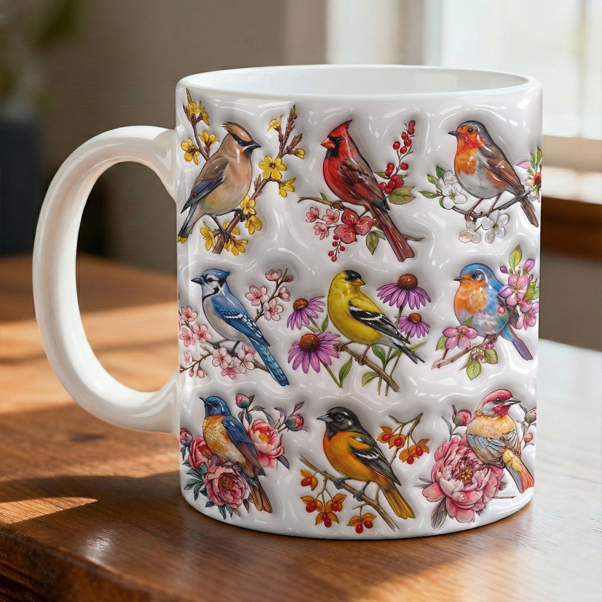 Songbirds Garden Ceramic Mug A Chorus Of Blooming Days