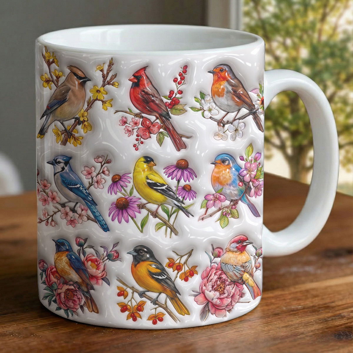 Songbirds Garden Ceramic Mug A Chorus Of Blooming Days