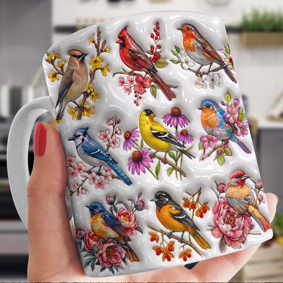 Songbirds Garden Ceramic Mug A Chorus Of Blooming Days
