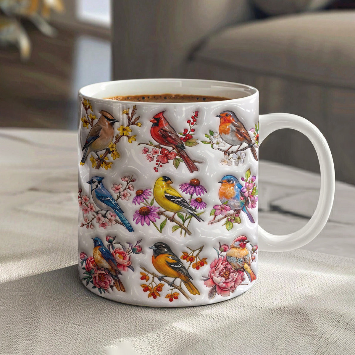 Songbirds Garden Ceramic Mug A Chorus Of Blooming Days