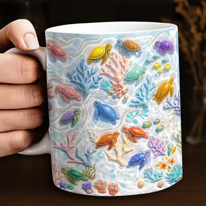 Sea Turtle Ceramic Mug Sea Turtle Paradise