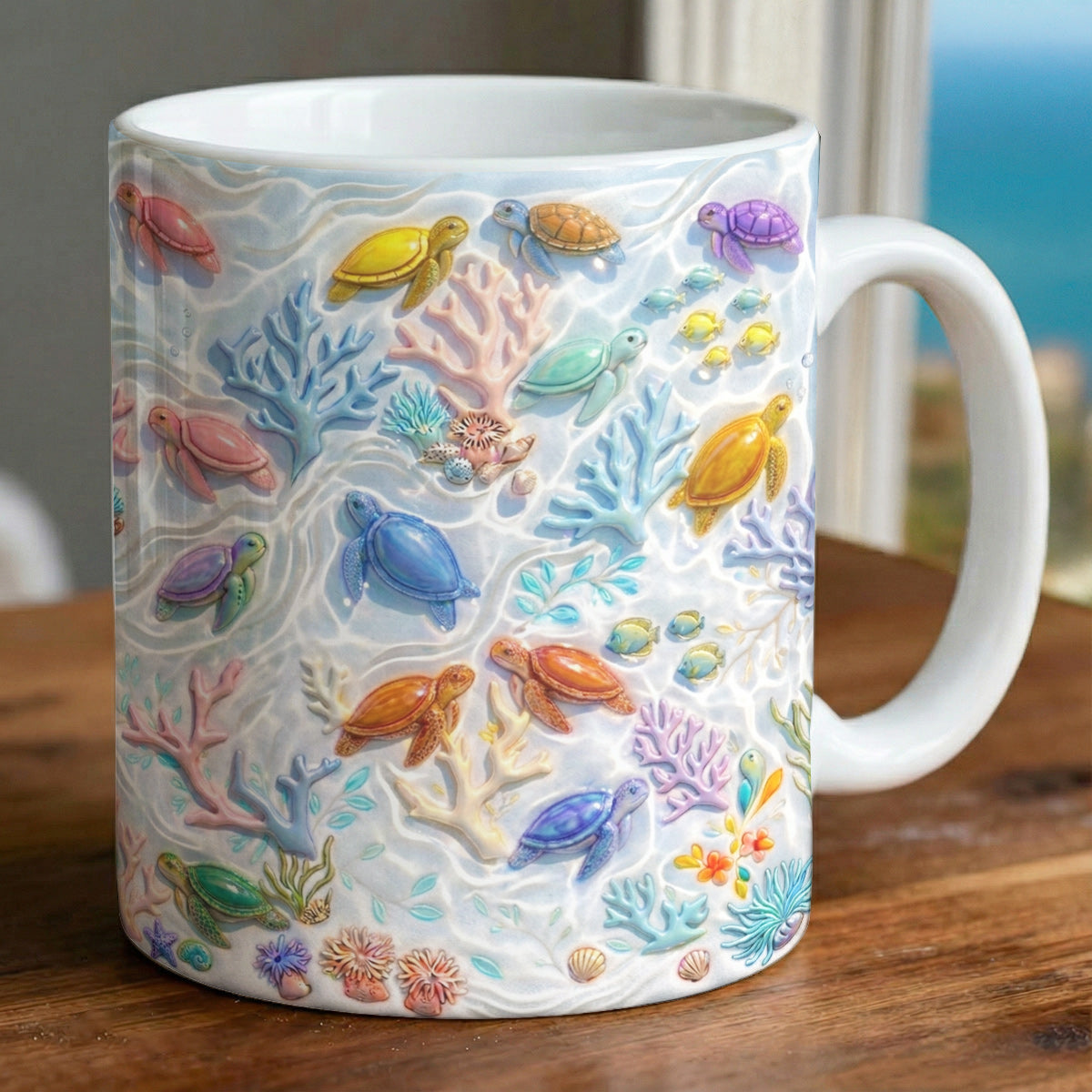 Sea Turtle Ceramic Mug Sea Turtle Paradise