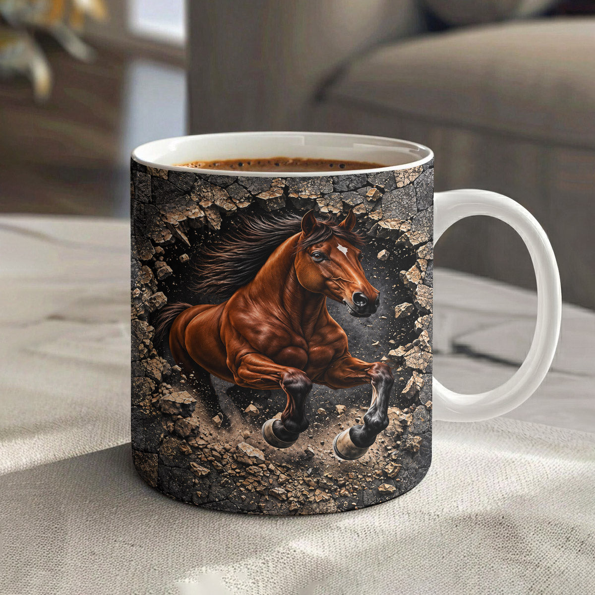 Horse Ceramic Mug Breakthrough Stallion