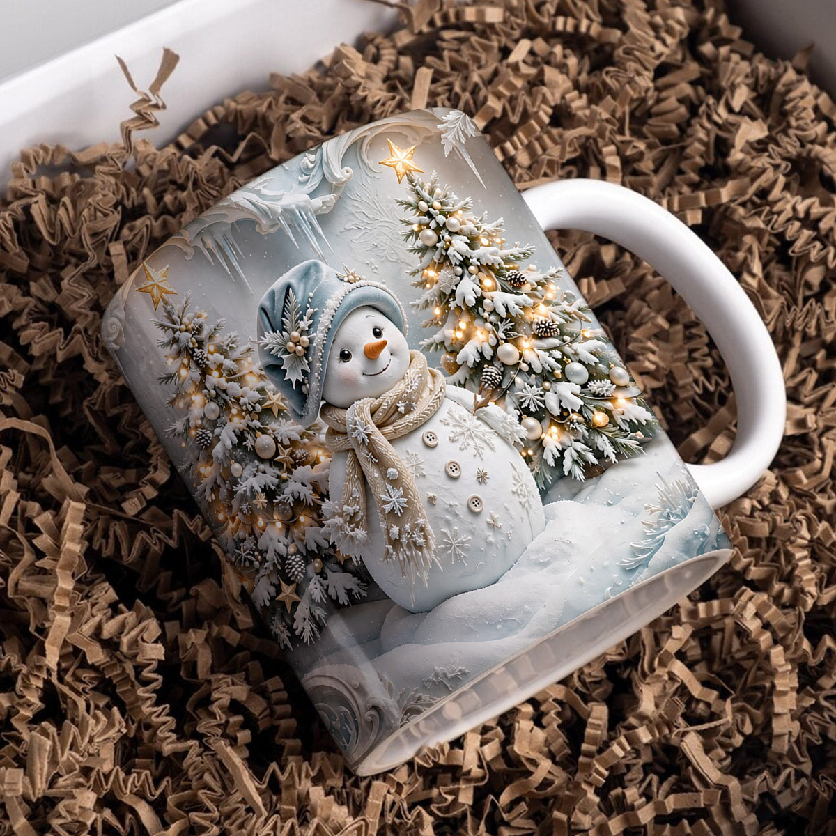 Christmas Ceramic Mug Winter Wonderland Snowman