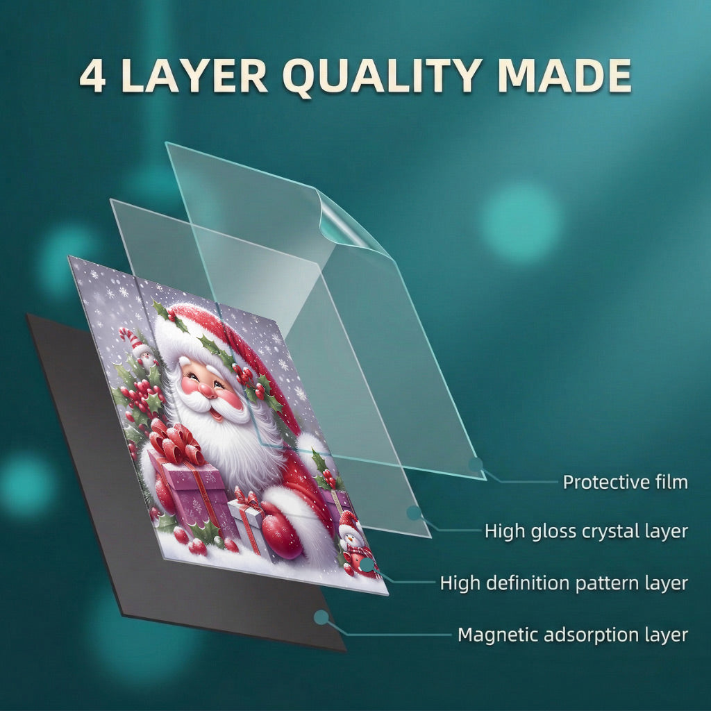 Christmas Magnetic Dishwasher Cover Jolly Santa Christmas