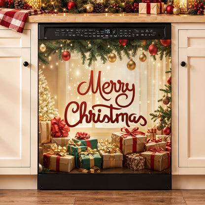 Christmas Magnetic Dishwasher Cover Merry Christmas Magic