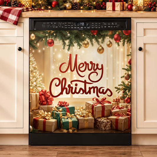 Christmas Magnetic Dishwasher Cover Merry Christmas Magic