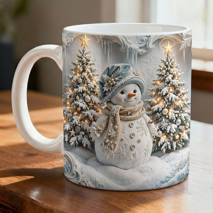 Christmas Ceramic Mug Winter Wonderland Snowman