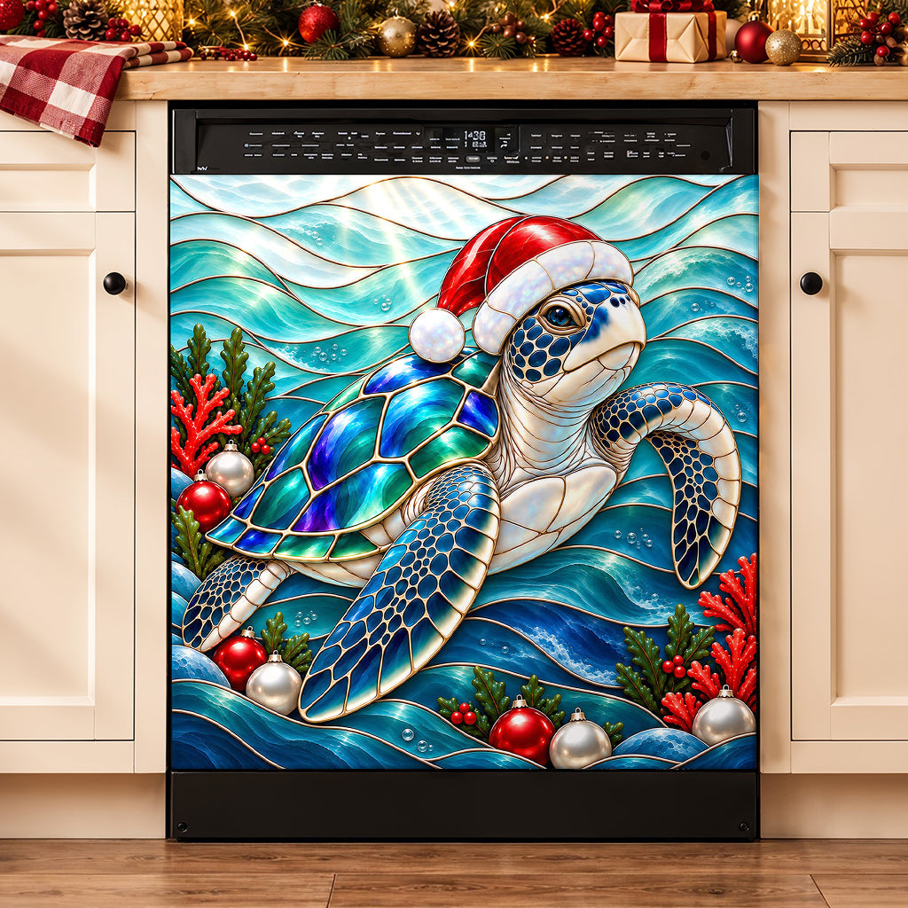 Seaturtle Magnetic Dishwasher Cover Jewel Of The Christmas Sea