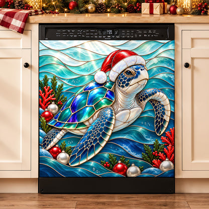 Seaturtle Magnetic Dishwasher Cover Jewel Of The Christmas Sea
