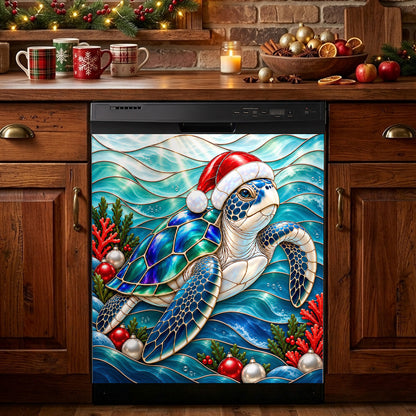 Seaturtle Magnetic Dishwasher Cover Jewel Of The Christmas Sea