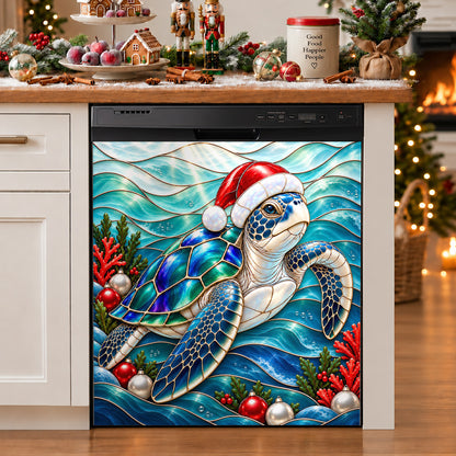 Seaturtle Magnetic Dishwasher Cover Jewel Of The Christmas Sea